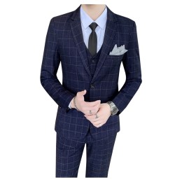 訂製男士休閒西服套裝     設計修身潮流格子新郎結婚禮服     韓版西裝外套   格仔西裝  商務正裝   聚酯纖維71.2% 粘膠纖維(粘纖)28.8%   SKMS105 訂製男士休閒西服套裝     設計修身潮流格子新郎結婚禮服     韓版西裝外套   格仔西裝  商務正裝   聚酯纖維71.2% 粘膠纖維(粘纖)28.8%   SKMS105